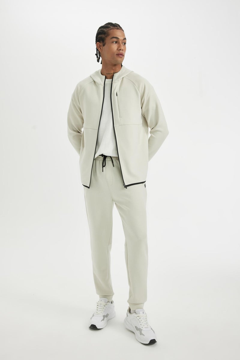 DeFacto Beige Man DeFactoFit Slim Fit Standard Leg Sweatpants Casual - Image 1
